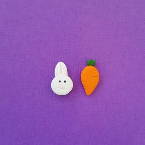 Easter Gift Easter Bunny and Carrot Stud Earrings Buy Now