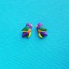 Rainbow lorikeet earrings