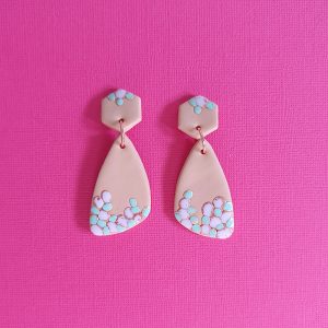 Sand butterfly wing abstract earrings